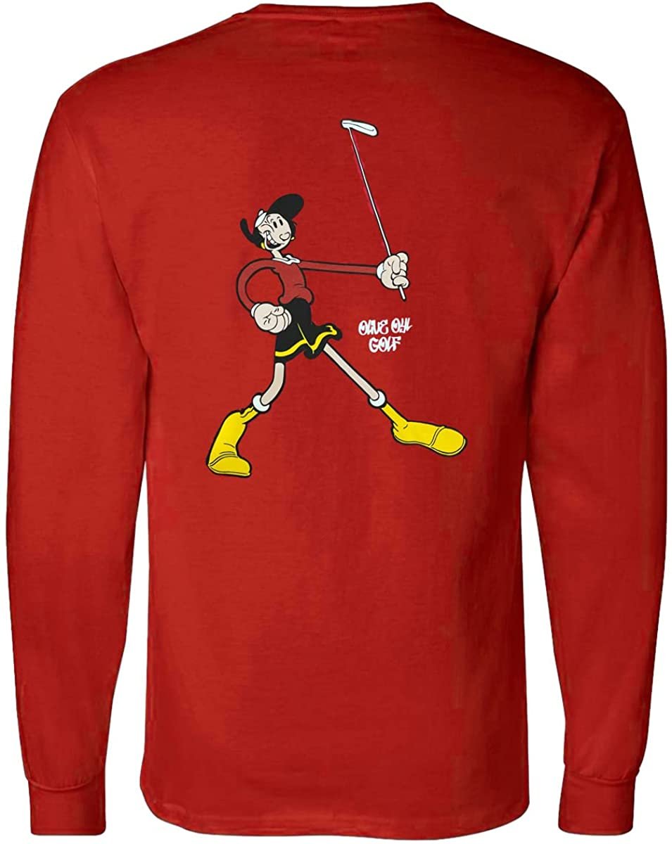 Popeye Olive OYL Golf Unisex Cotton Long Sleeve T-Shirt