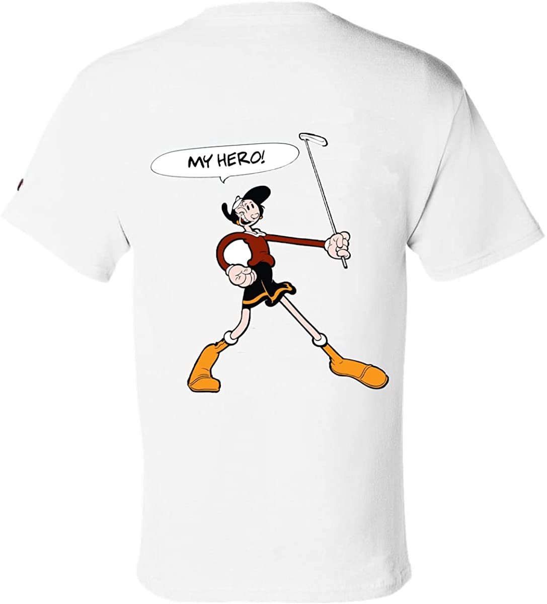 Popeye Olive Oyl Golf Unisex My Hero Print T-Shirt