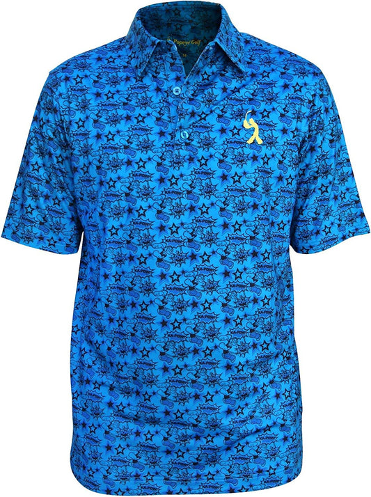 Popeye Golf Men's All Over Prints Polo Shirt