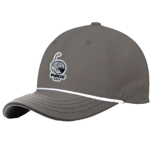 Popeye Golf Rope Patch Logo Perforated Performance Adjustable Strapback Hat