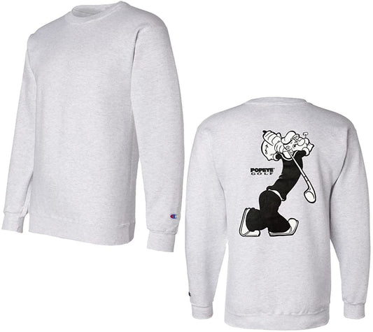 Popeye Golf Unisex Powerblend Fleece Pullover Crew Neck Sweatshirt